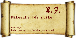 Mikeszka Fürtike névjegykártya